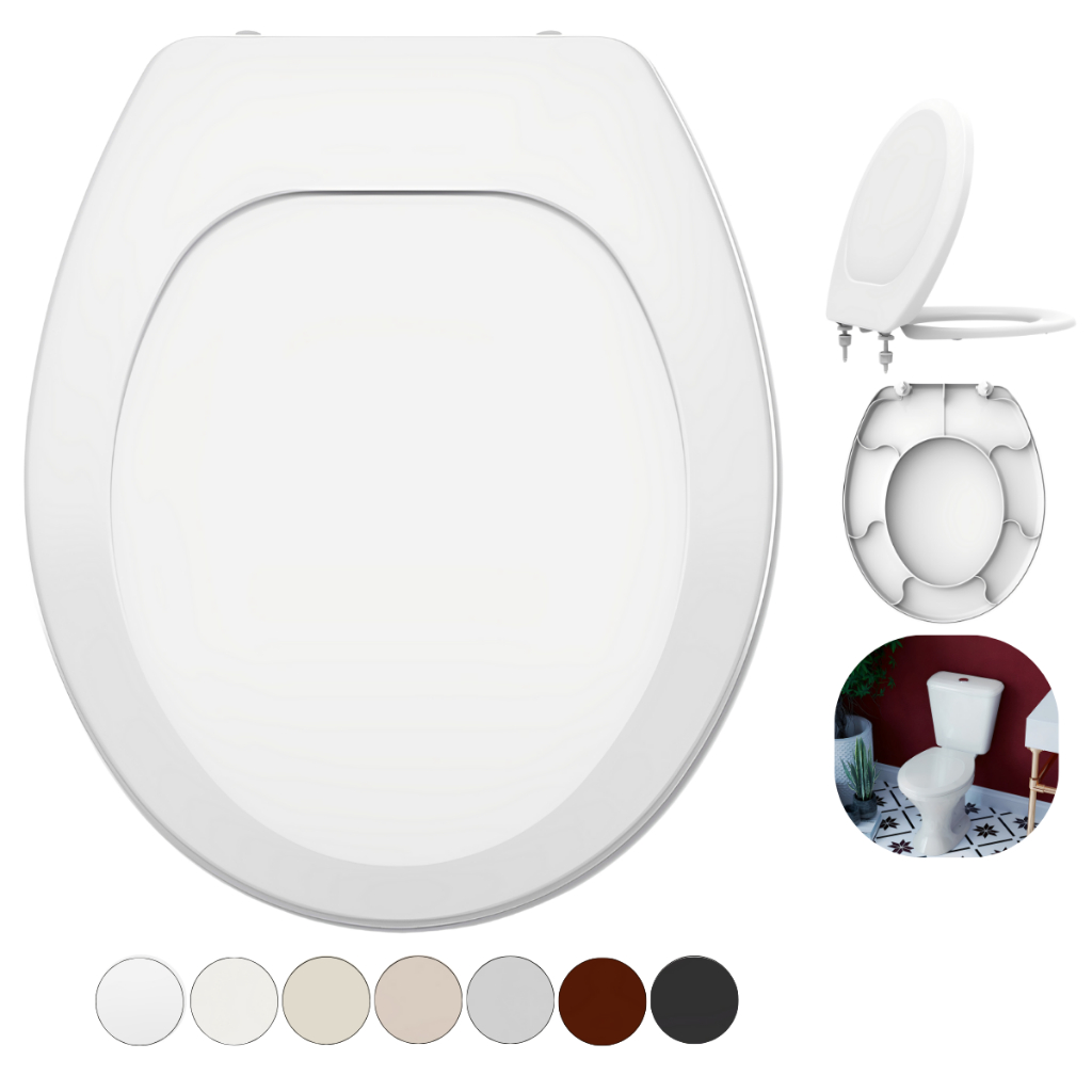 Tampa de Vaso Sanitário Oval para Bacia Santa Clara 1.6gpf 6lpf