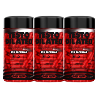 3x Testo Dilated, Rico em Magnésio, Zinco e Vitamina B6 - 120 Cápsulas, Pré hormonal + vasodilatador em Oferta na Shopee