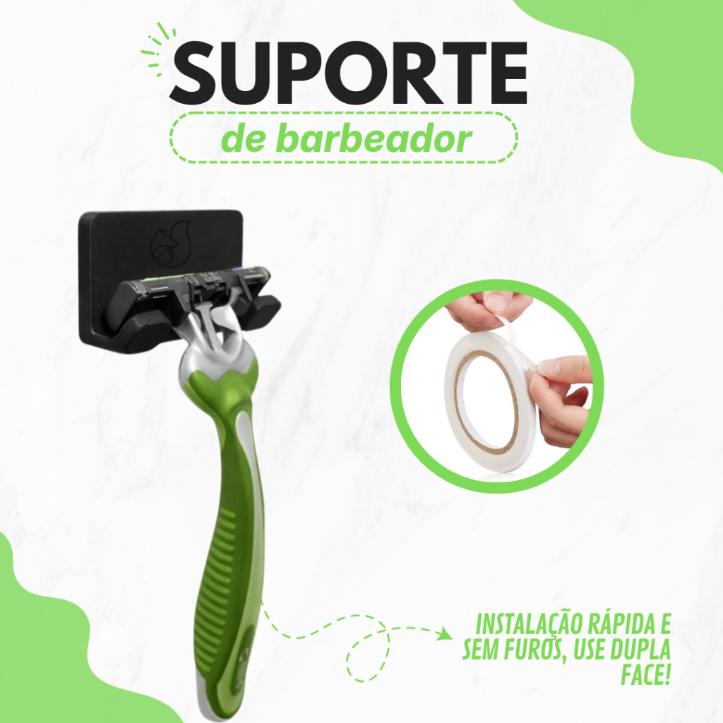 Suporte Para Aparelho De Barbear Lamina Gillette Gilete Prestobarba Cores Branco Preto em Oferta na Shopee