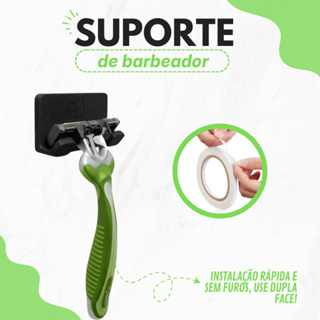 Suporte Para Aparelho De Barbear Lamina Gillette Gilete Prestobarba Cores Branco Preto em Oferta na Shopee