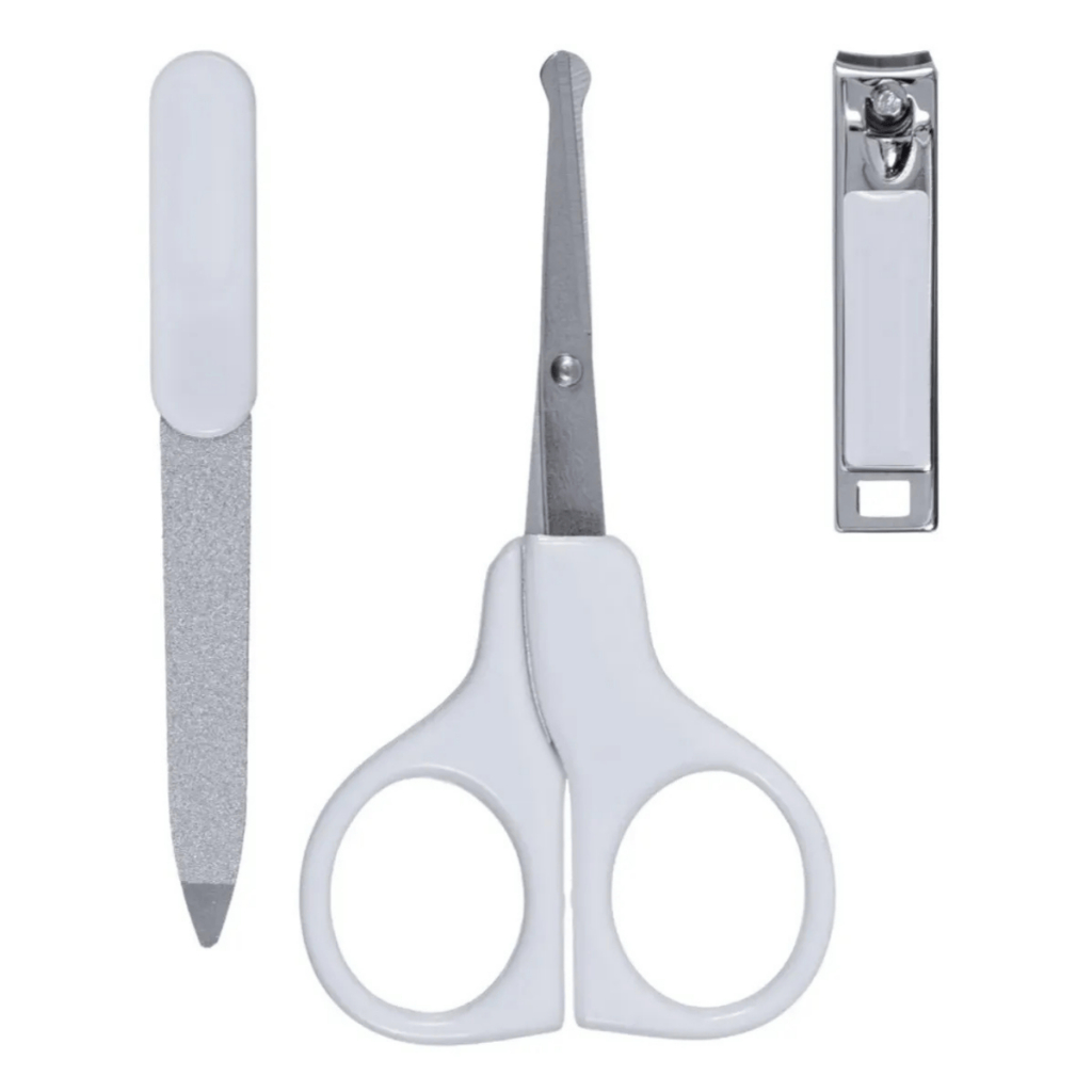 Kit Higiene Do Bebe Com Estojo Tesoura Lixa Cortador Pinça - Buba