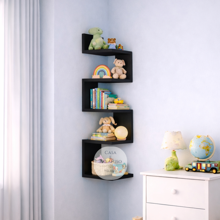 Nicho Prateleira de Canto Reto para Ambientes Internos -14