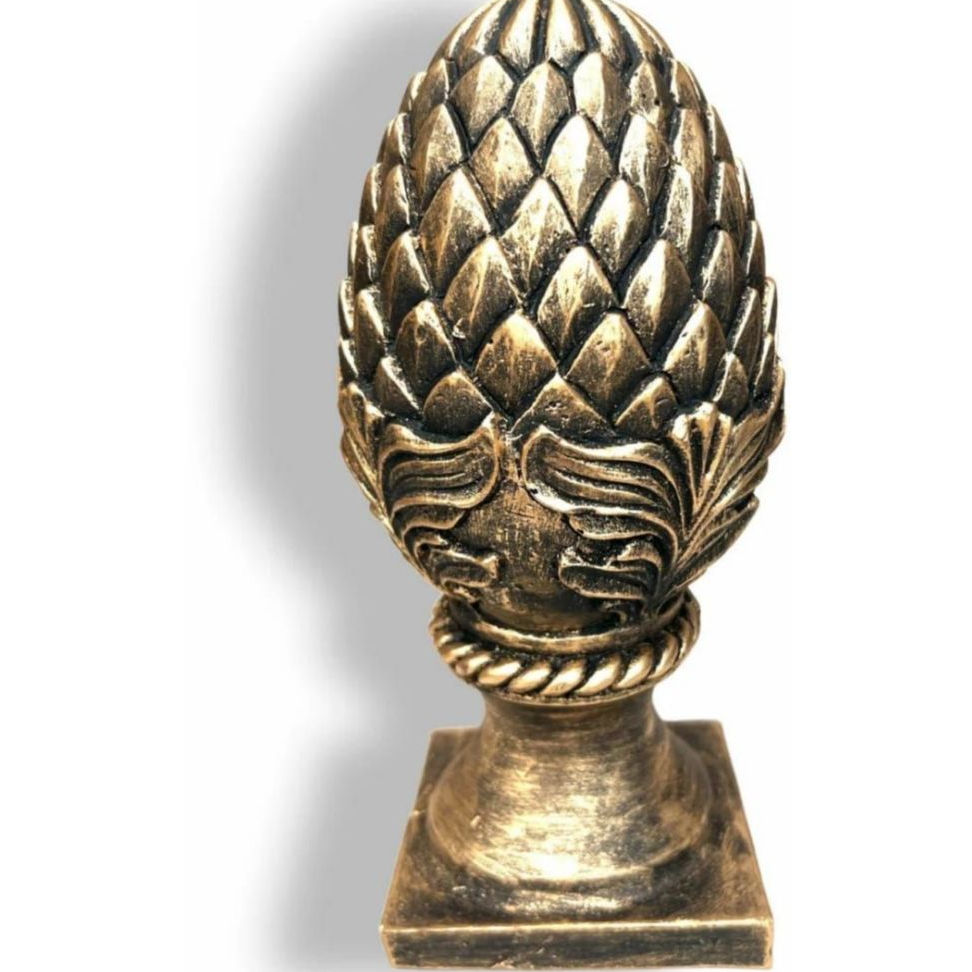 Escultura Pinha Preta Peça Decorativa Para Sala 23Cm Luxo Decoração em Oferta na Shopee