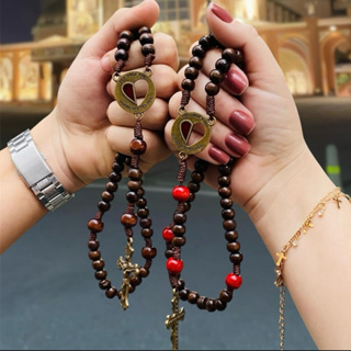 Terço do Casal Em Madeira Com Medalha em Metal “POR ONDE FOR QUERO SER SEU PAR” em Oferta na Shopee