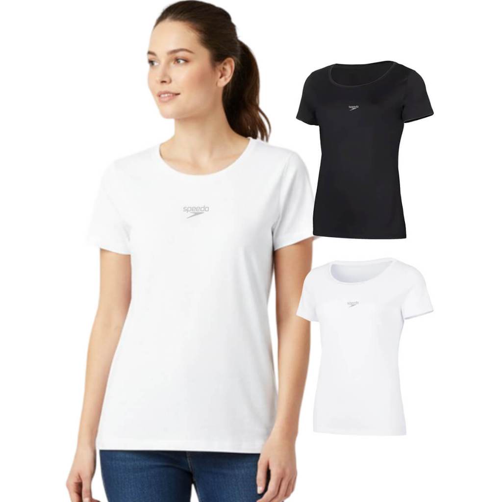 Kit 2 Camisetas Feminina Speedo Dry Fit Slim Academia
