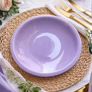 Kit 4 Pratos de Jantar Fundo de Cerâmica Premium | Prato Fundo