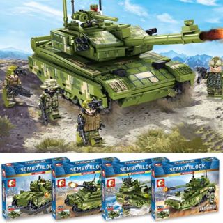 BRINQUEDO Blocos de construção genuínos sembo, modelo de tanque de guerra militar, jogos em Oferta na Shopee
