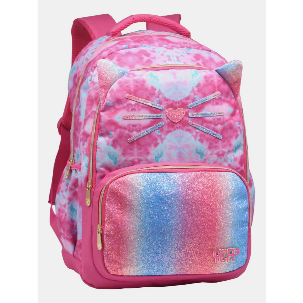 Mochila Escolar Infantil Gatinha Gamer Holográfico Rainbow em Oferta na Shopee