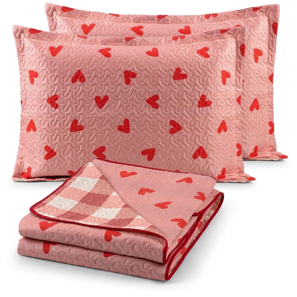 Kit Cobre Leito Casal 3 Peças Dupla Face Bouti 170 Fios Estampado Cama Box — imagem 1