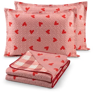 Kit Cobre Leito Casal 3 Peças Dupla Face Bouti 170 Fios Estampado Cama Box em Oferta na Shopee