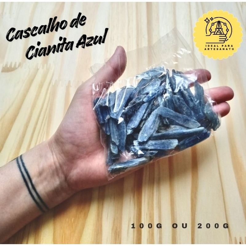 Cascalho de Cianita Azul 💙 - 100g ou 200g