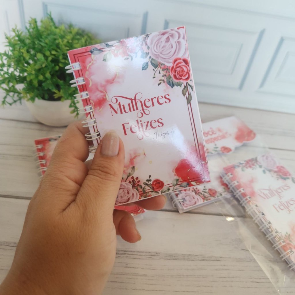 KIT 20 unidades   lembrancinha eventos dia da mulher bloquinho pequeno personalizado