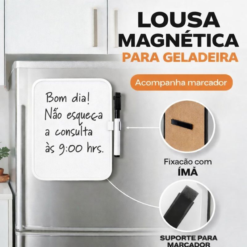 Lousa Para Anotações Lembretes Recados Para Fixar Na Geladeira Com Imã em Oferta na Shopee