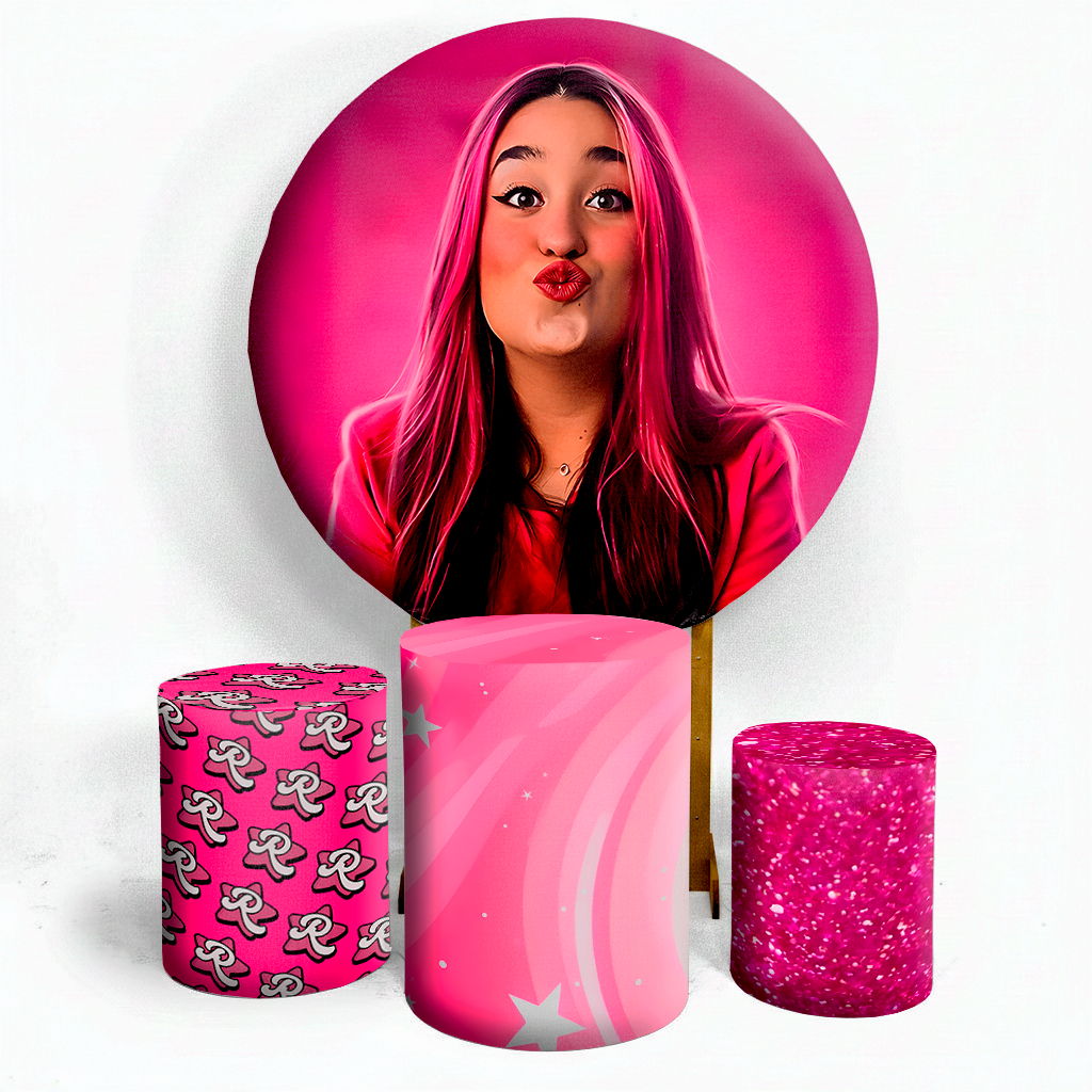 Kit Painel de Festa Meninas Emilly  Capa Painel + Trio Capa Cilindros Envio Imediato em Oferta na Shopee