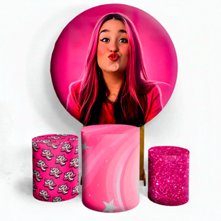 Kit Painel de Festa Meninas Emilly  Capa Painel + Trio Capa Cilindros Envio Imediato em Oferta na Shopee