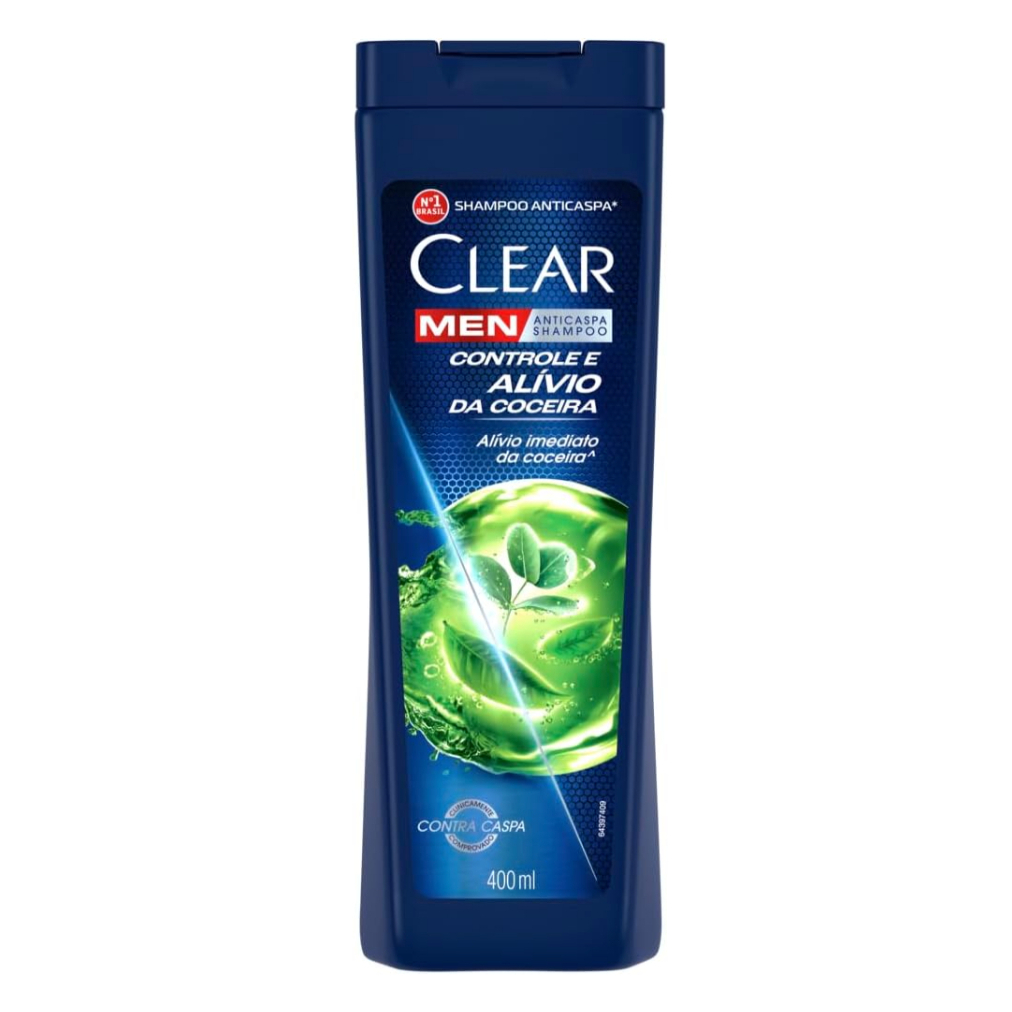 Shampoo Clear Men Anticaspa Controle e Alívio da Coceira 400ml