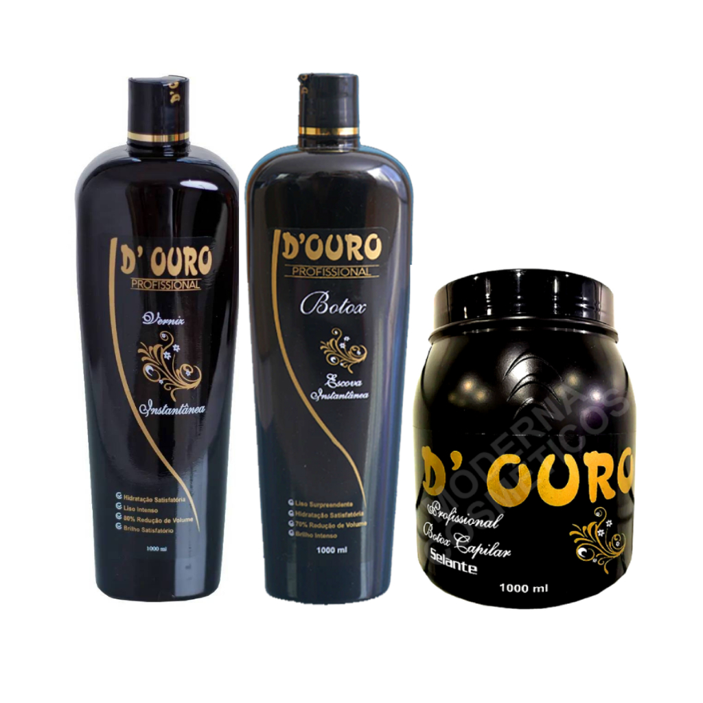 Progressiva Verniz D Ouro + Progressiva Botox + Selante Botox