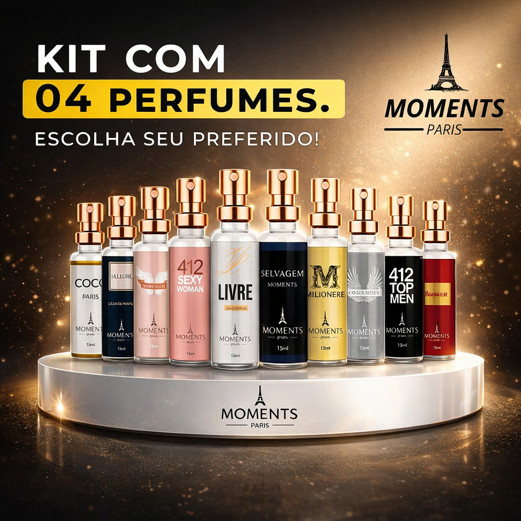 PERFUME IMPORTADO PARFUM MOMENTES PARIS 15ML ALTA QUALIDADE E FIXAÇÃO PERFUME  MASCULINO E FEMININO
