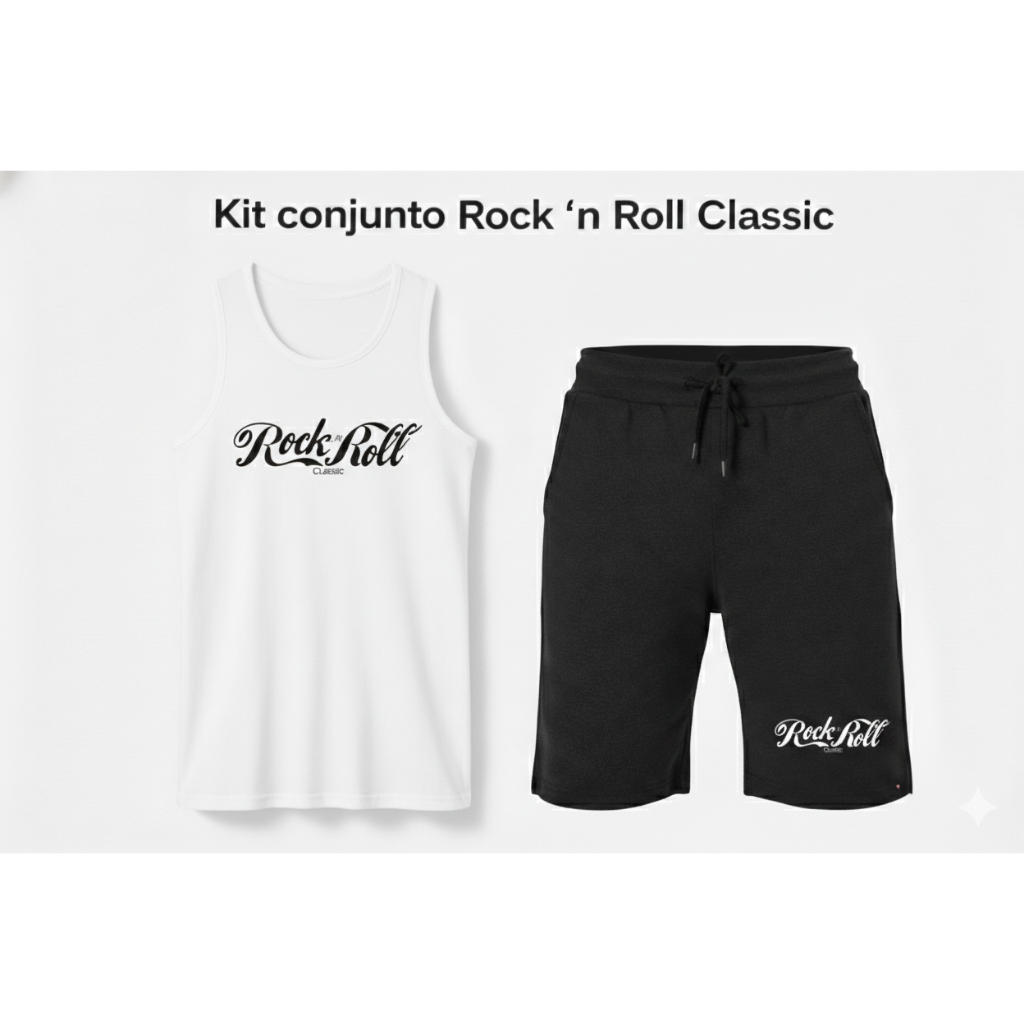 Kit Conjunto Casual Regata e Bermuda Moletom PREMIUM Confortável Lançamento Toque Macio Envio Imediato