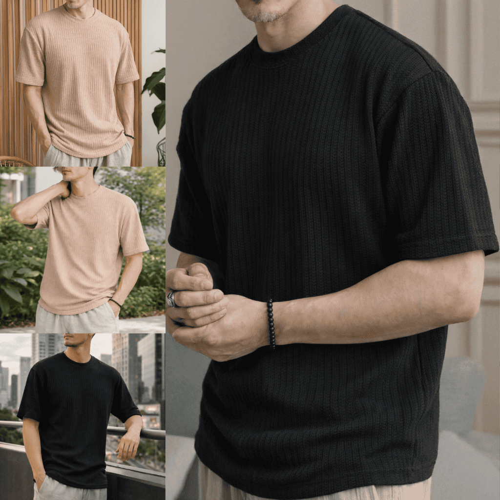 3 Camiseta Masculina Modelo Americano Canelada Basica Blusa Masculina