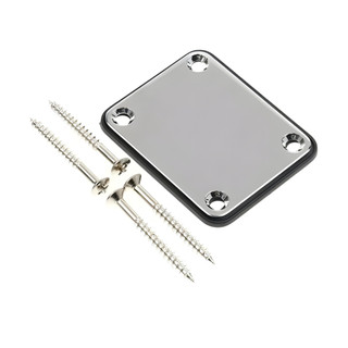 Neck Plate Placa De Braco Cromado Com Protetor Para Guitarra