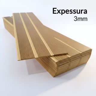 Kit  de 10 ate 30 Placas Ripado MDF Autocolante 45x11cm – Revestimento Decorativo de Parede em Oferta na Shopee
