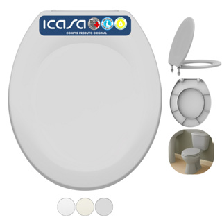 Assento Tampa Vaso Diamantina Sabará Icasa Original Oval Cinza 1.6gpf 6lpf em Oferta na Shopee