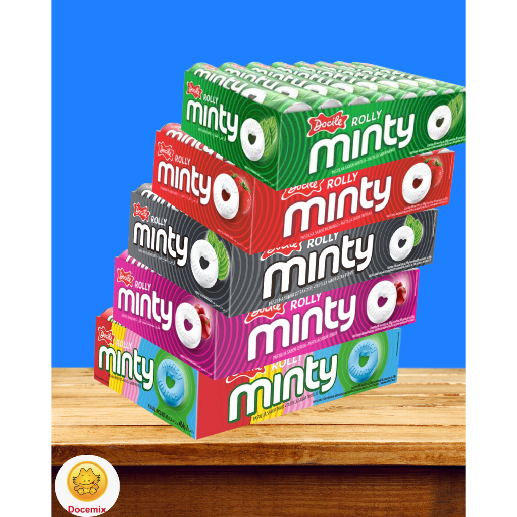 Pastilha Rolly Minty c/12 uni Sabores - Docile em Oferta na Shopee