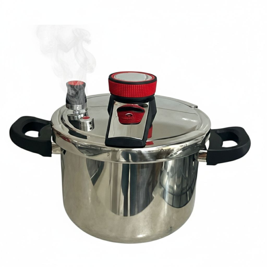 PANELA DE PRESSÃO AÇO INOX 304 ANTI-EXPLOSÃO 06 LITROS ALTA QUALIDADE SUPER SEGURA