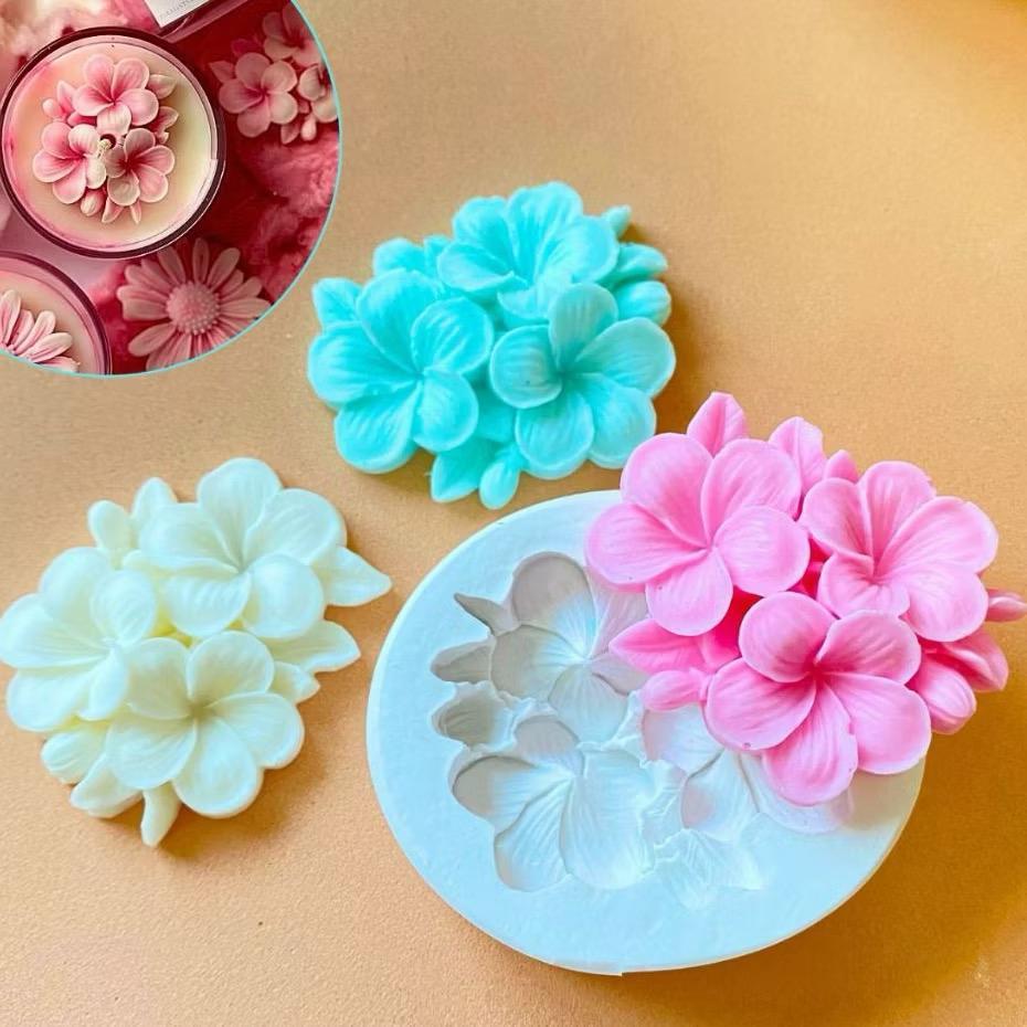 Molde De Silicone/Jasmim/flores de cerejeira De Peônia  3D Bolo De Flor Chocolate Sabonete Para Casa Decoração De Quarto em Oferta na Shopee