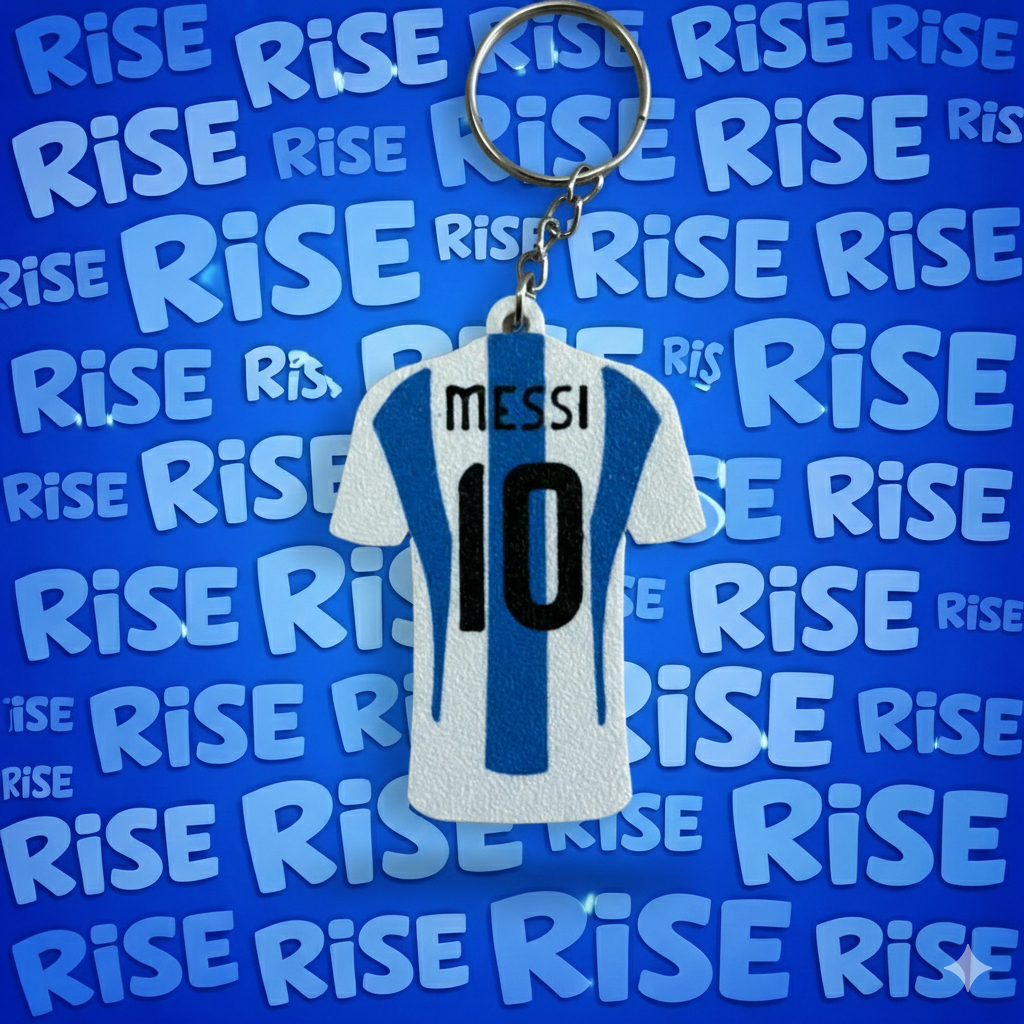 Chaveiro camisa do MESSI seleção argentina FUTEBOL exclusivo personalizado BARCELONA FIFA 3D