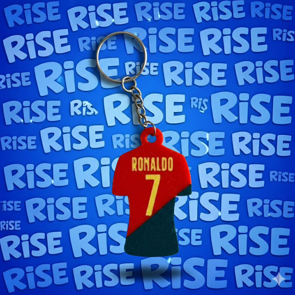 Chaveiro camisa do CRISTIANO RONALDO seleção portugal FUTEBOL exclusivo personalizado FIFA 3D CR7