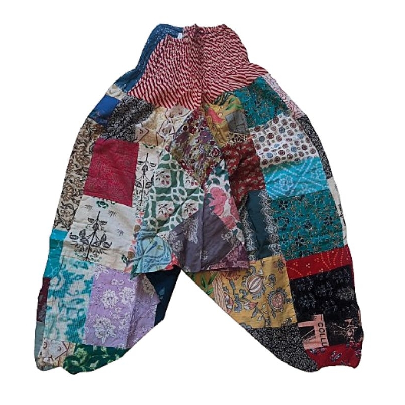 Calça indiana aladim yoga patchwork unissex importadas