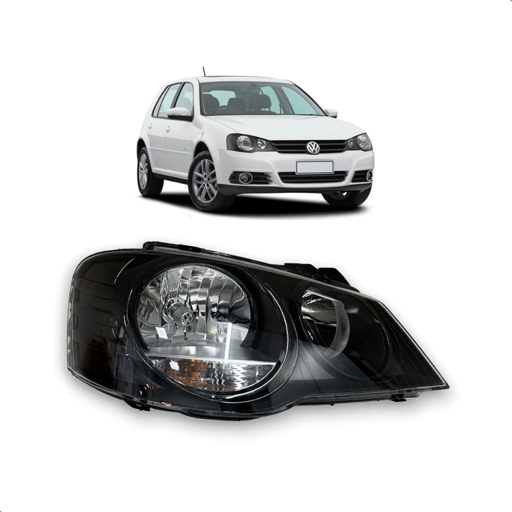 Farol Foco Duplo Direito Másc Negra Golf 2012 Original Volks em Oferta na Shopee