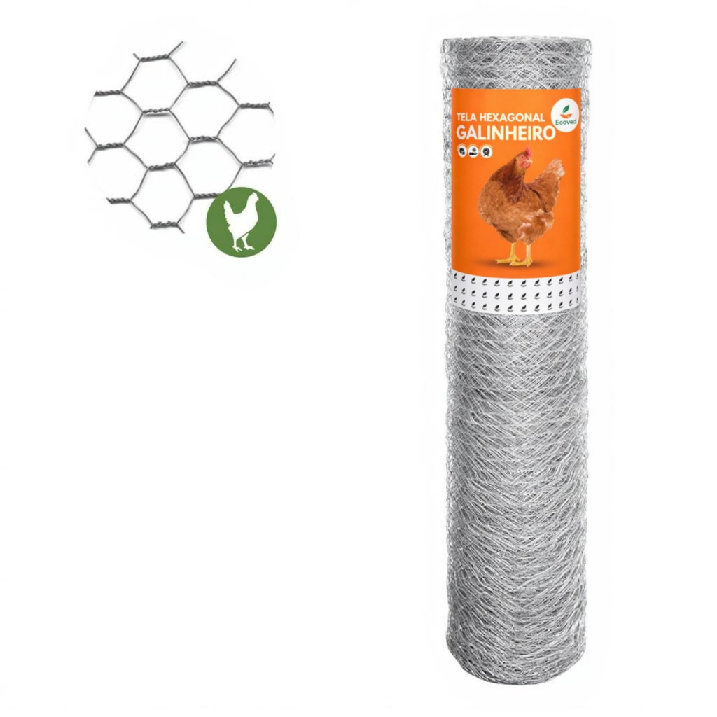 Tela Galinheiro 1,50 x 35 Metros Fio 23 Arame Galvanizado - Galinheiro, Horta, Jardim em Oferta na Shopee