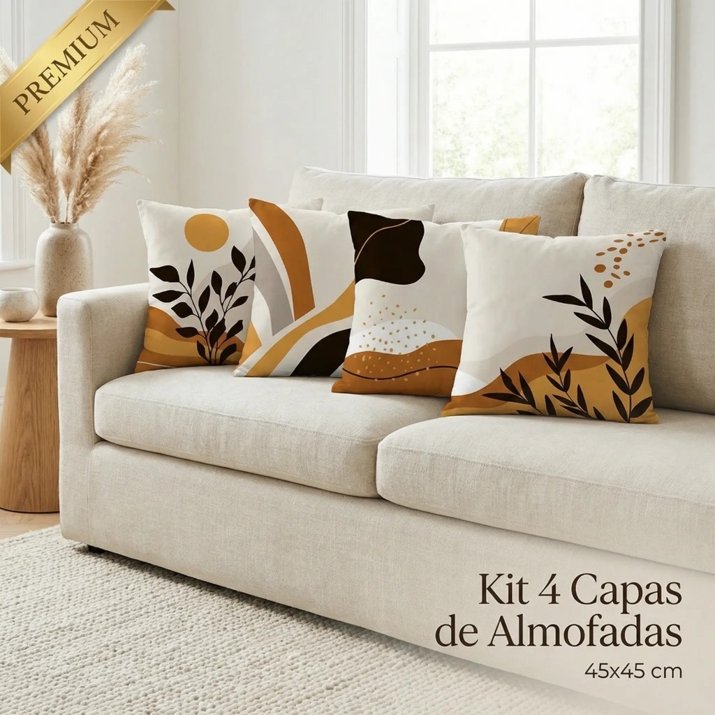 KIT 04 CAPAS PARA ALMOFADAS DECORAÇÃO PARA CASA 45X45 HOME / FELIZ NATAL