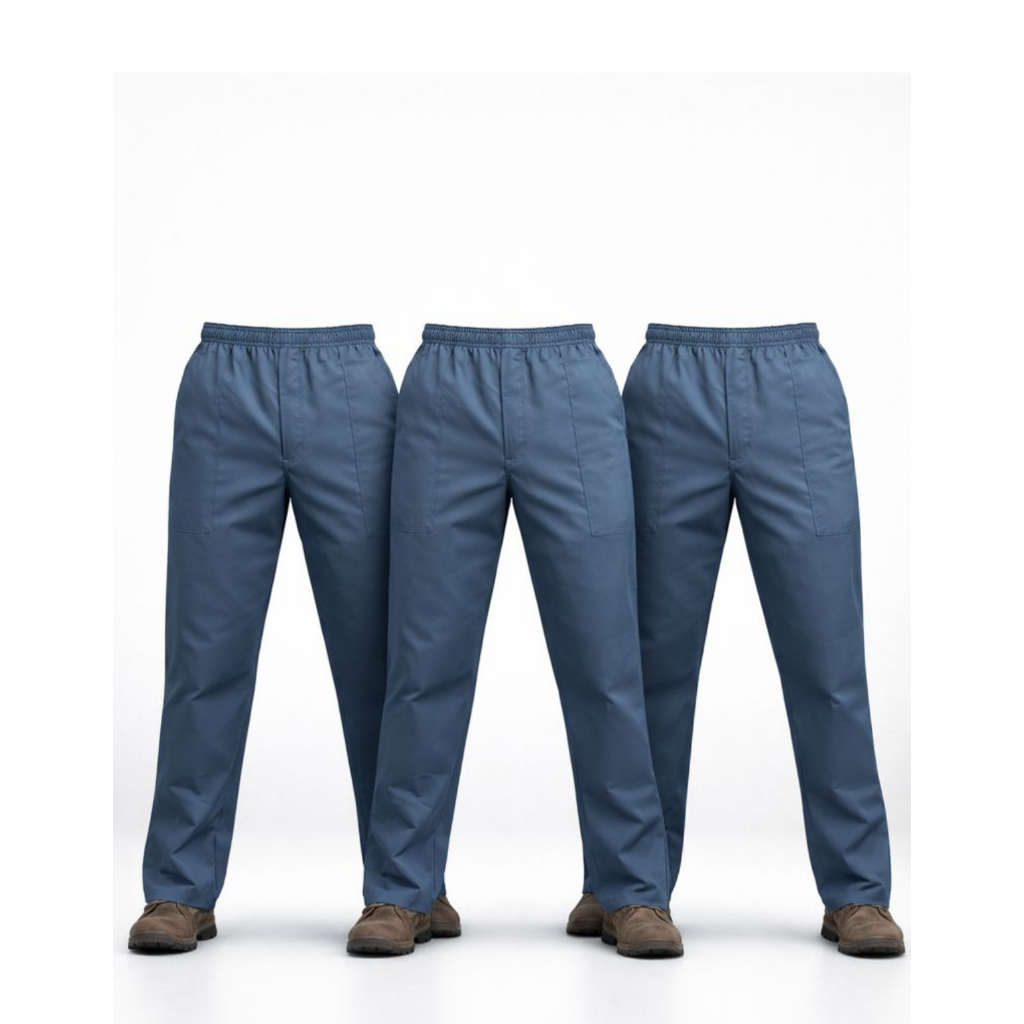 Kit 3 Calças para Uniforme De Brim Pesado Forte Reforçada Trabalho Oficina Construção Manutenção