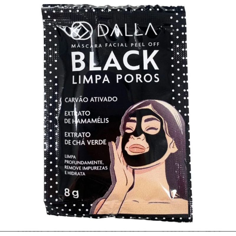 Máscara Facial Black Limpa Poros Peel Off Dalla
