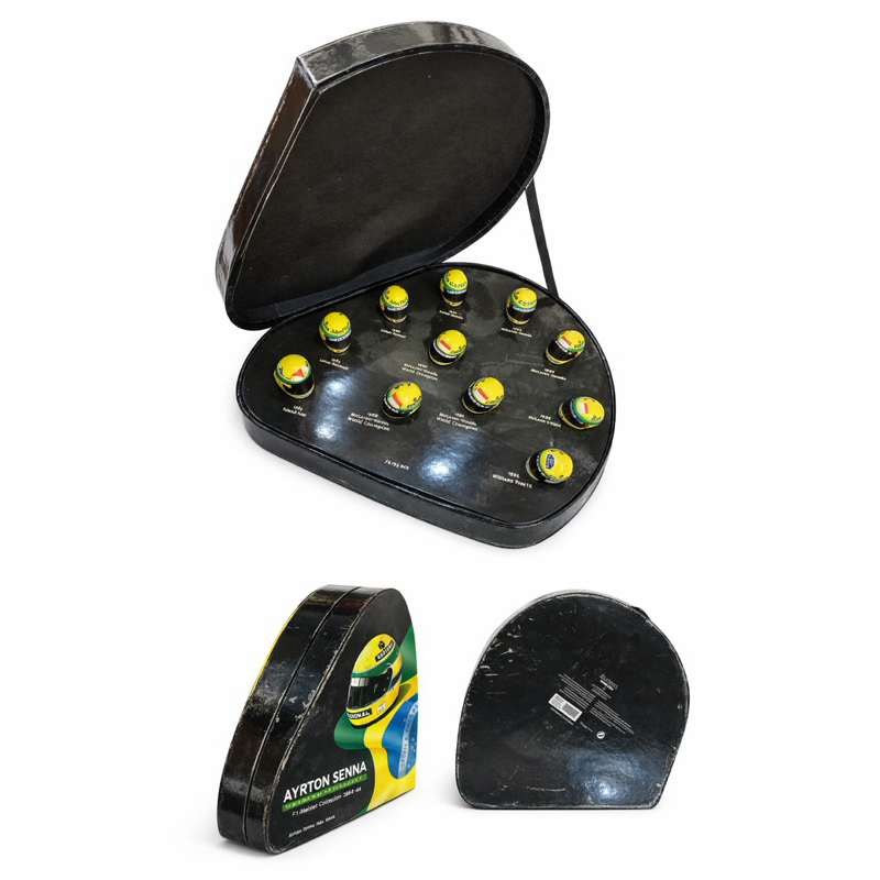 SET CAPACETES AYRTON SENNA - 11 ITENS - 1984 1994 - 1/8 MINICHAMPS