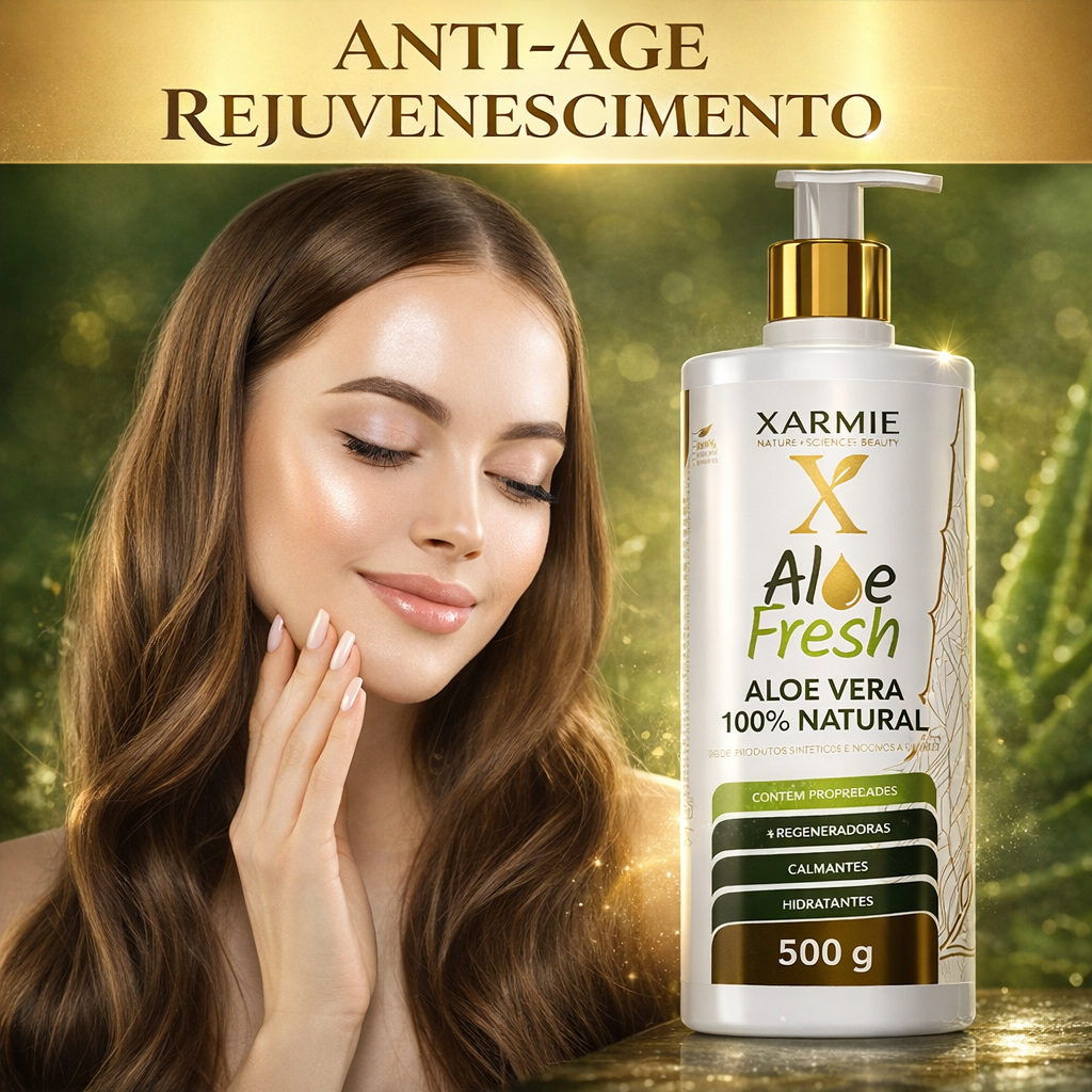 Rejuvenescedor Gel de Babosa Regenerador Para o Rosto Anti-rugas e Sinais Aloe Fresh 500g