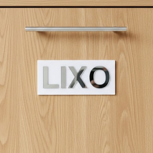 Placa Sinalização Identificação Lixo Lixos Acrílico Lixeira Resíduos Casa Loja Escritório Comércios. em Oferta na Shopee