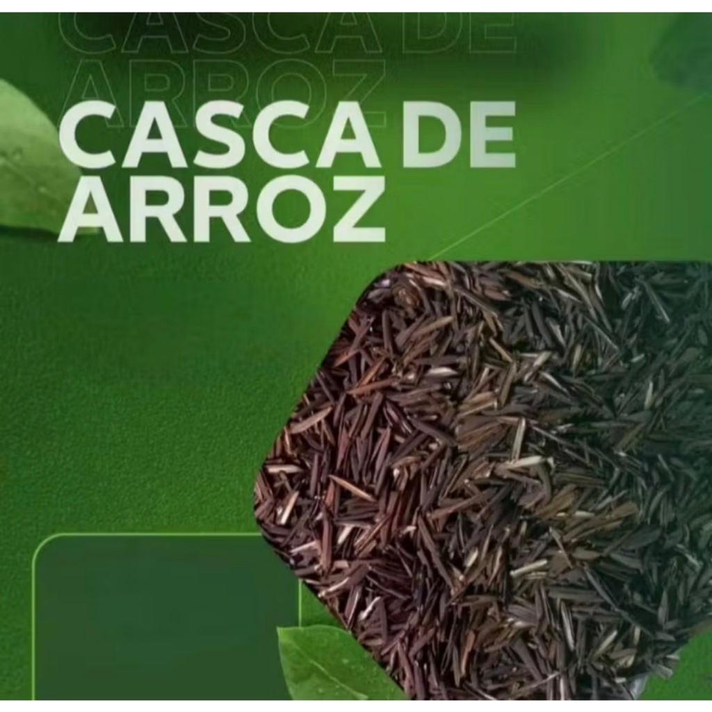 Casca de Arroz Carbonizada Substrato Orgânico