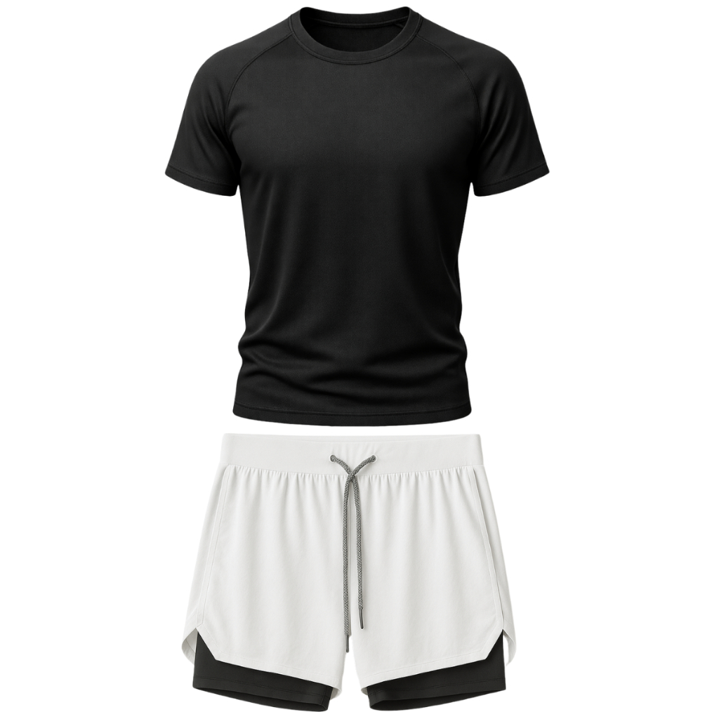 Kit Masculino Academia Bermuda + Camiseta Dry Fit Conjunto Esportivo