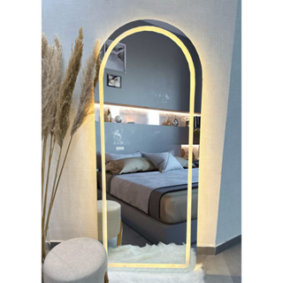 Espelho Janela EL13 Corpo Inteiro 170cm x 70cm Polido LED Jateado Luz Branca e Luz Amarela Sala Quarto Banheiro em Oferta na Shopee