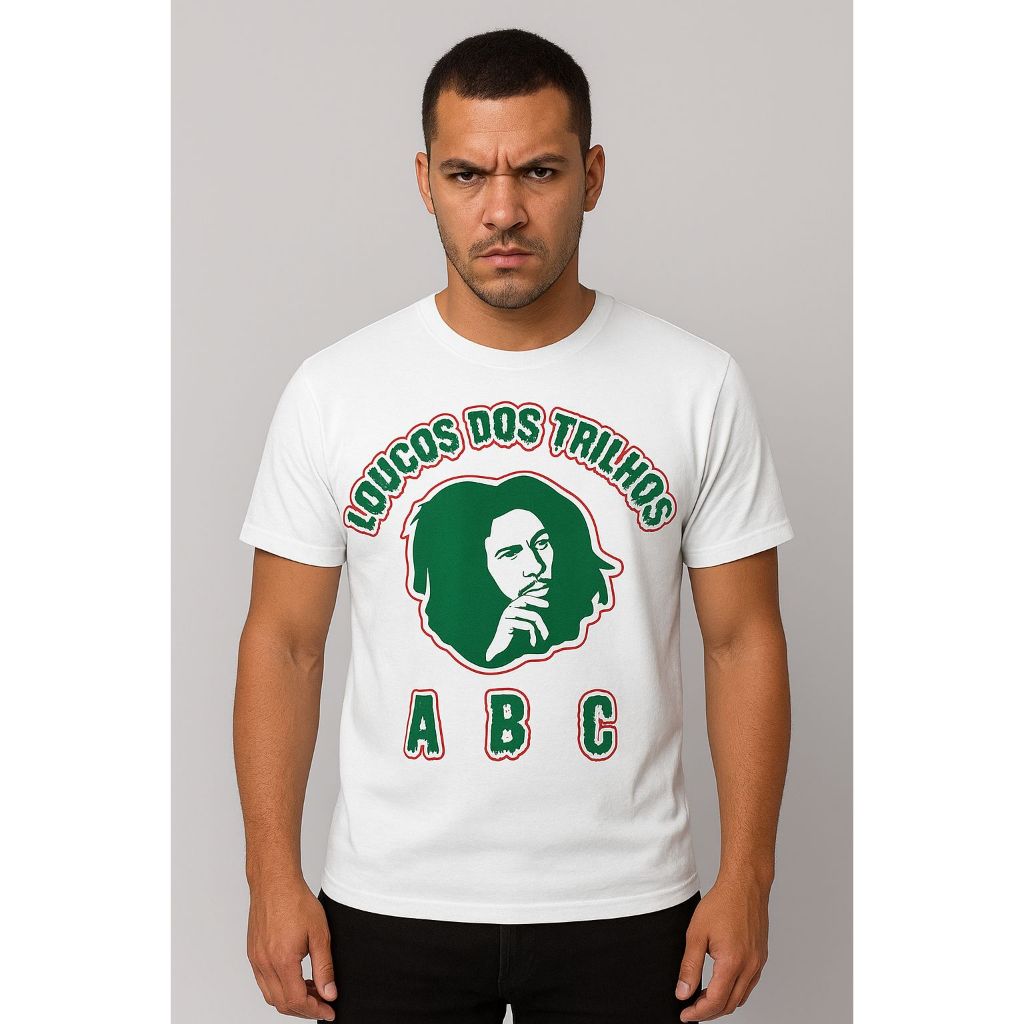 Camisa Palmeiras Loucos Dos Trilhos ABC Malha Algodão PREMIUM