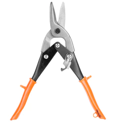 Tesoura Corta Chapa Calha Galvanizado Aviação Corte Reto 250mm - Prático Uso Profissional