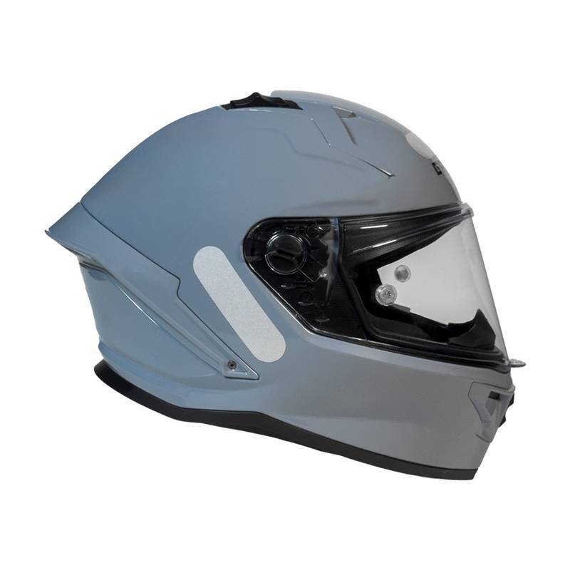 CAPACETE GP TECH PILOT FECHADO MONO METALIZADO CINZA BRILHANTE MOTO ESPORTIVO MOTOCICLISTA