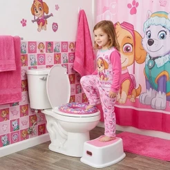 Degrau Banquinho Infantil Sanitário Antiderrapante com Assento Redutor Troninho Patrulha Canina