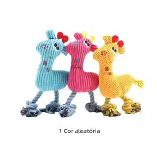 Girafa De Pelúcia Para Pet Com Corda Nó Brinquedo Mordedor Para Cães E Gatos De Todas Raças C/ APITO em Oferta na Shopee