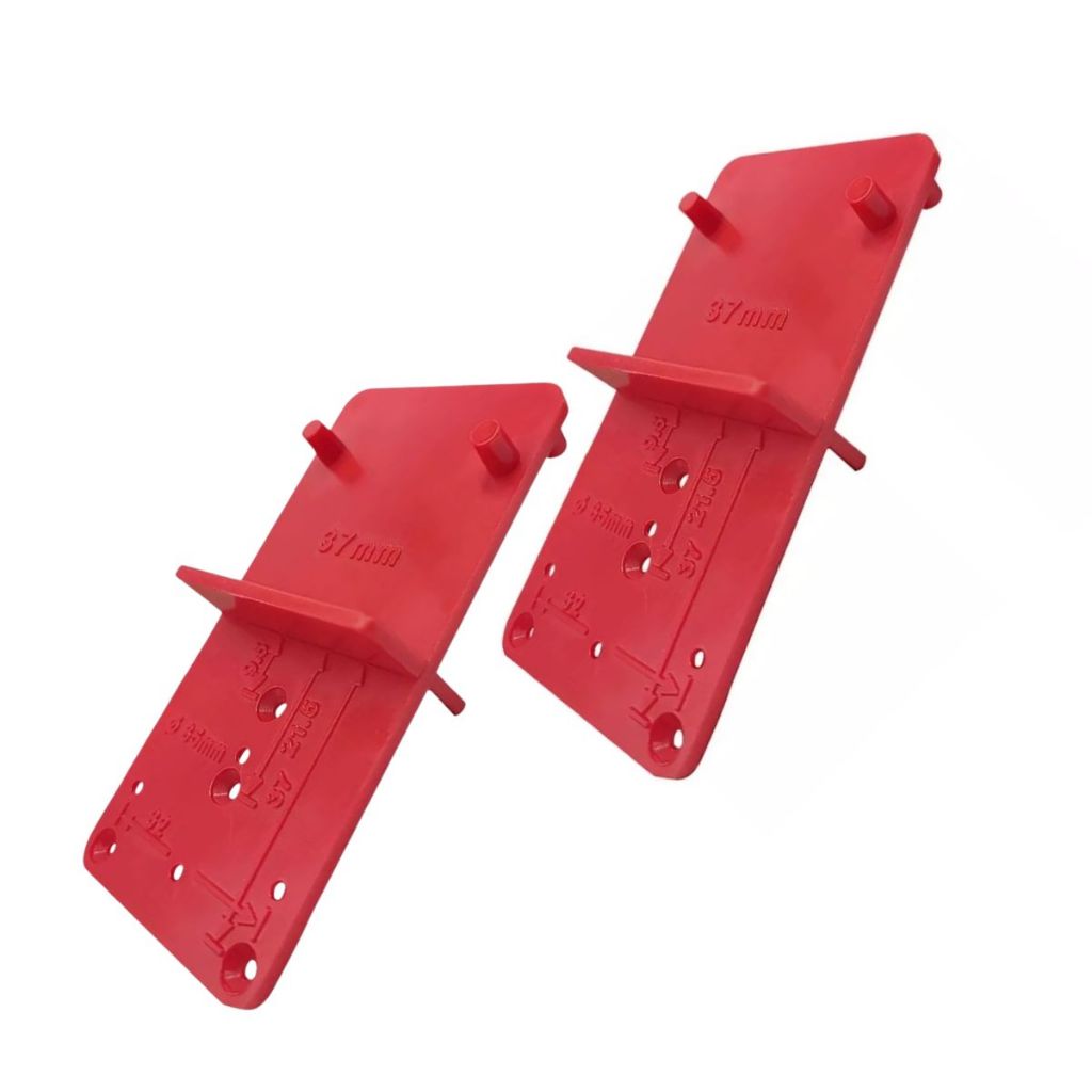 Kit Gabarito Para Dobradiça Caneco 35 a 40mm Guia De Furação Jig Portas Madeira